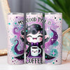 My Blood Type Is Coffee Cute Halloween Vampire Coffee Lover 20oz Sublimation Tumbler Wrap PNG