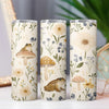 Toadstool, Mushrooms and Wildflowers CottageCore20oz Sublimation Tumbler Wrap PNG