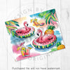 Watercolor Flamingos, Cute Beachy Summertime Vibes 20oz Sublimation Tumbler Wrap PNG