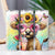 Highland Cow with Sunflower Crown & Iced Drink 20oz Tumbler Wrap PNG PNG
