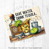 Save Water Drink Tequila, Retro Funny 20oz Sublimation Tumbler Wrap PNG
