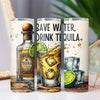 Save Water Drink Tequila, Retro Funny 20oz Sublimation Tumbler Wrap PNG
