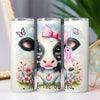 Save The Udders Silly Cow Breast Cancer Awareness 20oz Sublimation Tumbler Wrap PNG