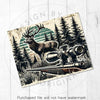 Vintage Hunting Retro Deer & Rifle 20oz Sublimation Tumbler Wrap PNG