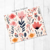 Doodle Floral Pastel Flower 20oz Sublimation Tumbler Wrap PNG