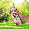 Elegant 3D Cream Roses & Marble 20oz Sublimation Tumbler Wrap PNG