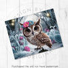 Winter Wonderland Baby Owl Cute Woodland 20oz Sublimation Tumbler Wrap PNG