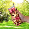 Valentine's Day Highland Cow with Candy & Roses 20oz Sublimation Tumbler Wrap PNG